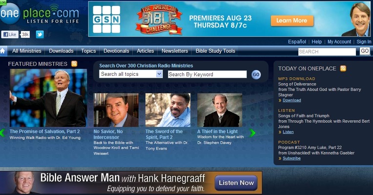 미국 유명 목사 설교방송 / one place.com 홈