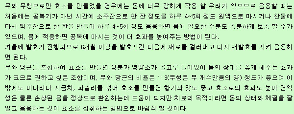  무 효소담그기
