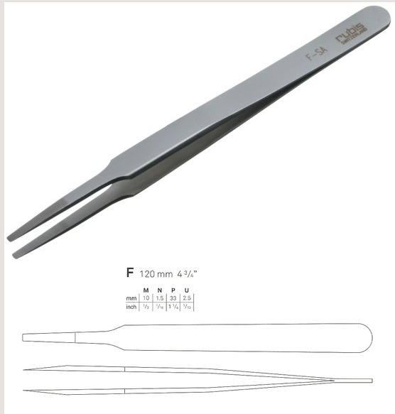 ROUND TIP TWEEZERS / RUBIS F-SA