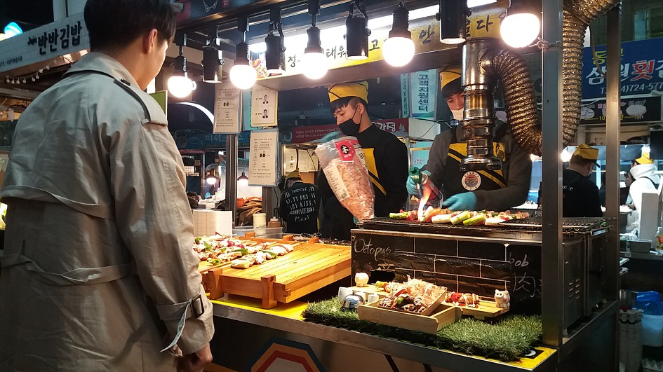 제주  야간여행  동문재래시장  야시장  먹거리