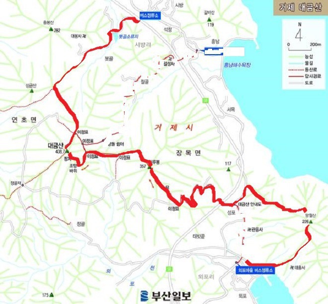 제 1429차 산행 거제 대금산