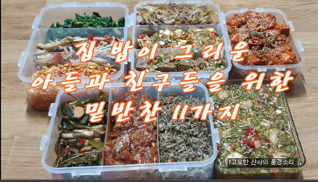 기숙사 생활하는 아들을 위한 밑반찬 11가지